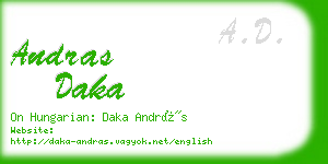 andras daka business card